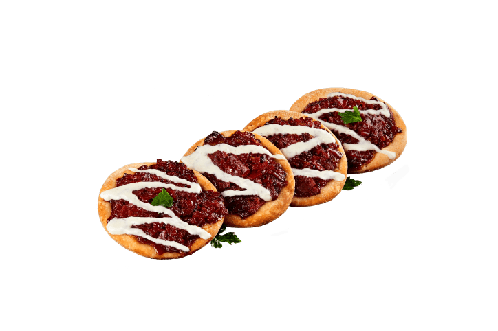 mini meat pizza